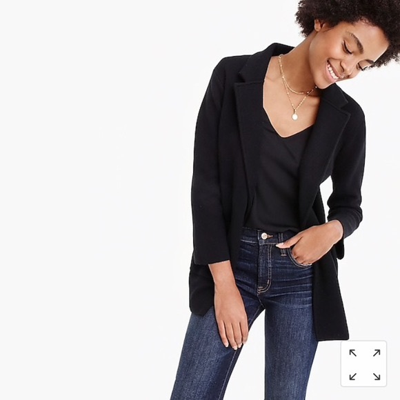 🆕 J Crew Open Front Sophie Sweater Blazer Black XL